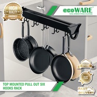 ecoWARE Top Mounted Pull Out Six Hooks Rack