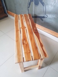 T.Tshop เก้าอี้ยาว 120 สีธรรมชาติ เก้าอี้ เก้าอี้ยาว ม้ายาว ม้านั่งยาว เก้าอี้ไม้ เก้าอี้ไม้สัก