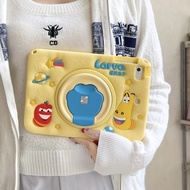 3D Larva For iPad M2 M3 M4 11th A17 Pro A16 2025 Mini 1 2 3 4 5 6 7 Pro Air 2024 Thumb Folding Stand