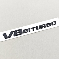 3D ABS Car Sticker V8 BITURBO Logo Emblem Trunk Fender Badge Decal For Mercedes-Benz AMG W218 C63S C