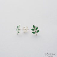 BONDING Leaf 925 Silver Stud Earrings ET5