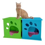Outdoor waterproof easy cleanable cat dog house pet living space indoor cute house for pets cat playhouse