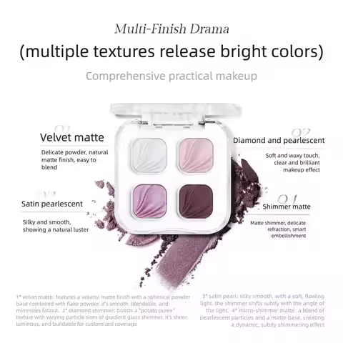 Eunarz's New Four-color Eyeshadow Palette, A Daily Matte, Light Makeup, Pearlescent, And Affordable 