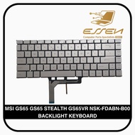 Replacement Keyboard For MSI GS65 GS65 STEALTH GS65VR NSK-FDABN-B00 KEYBOARD WITH BACKLIGHT