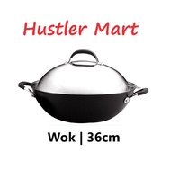 Meyer Circulon Premier Professional 36cm Non-stick Chinese Wok With Stainless Steel Lid - Induction