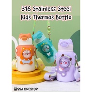 316 SS Bottle Thermos Bottle Kids With Straw Water Bottle Kids Drinking Bottle Kids Botol Air Budak 