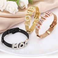 Fashion Gold Letters Bangles for Unisex Custom Name Inital Elegance Personality Adjustable Bracelet 