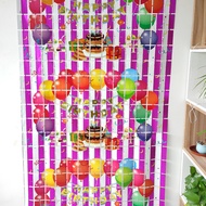 Party Background Decoration Rain Silk Square Curtain Birthday Scene Decoration Balloon Bright Birthd