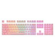 Redragon A130 Pink Pudding Keycaps, 104 Keys Standard Doubleshot PBT Keycap Set w/Translucent Layer