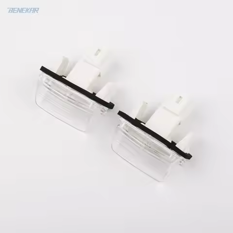 Benekar 2X License Number Plate Lamp Light for Citroen C3 C4 C5 Picasso Peugeot 206 207 307