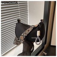YONOXITA Shoulder Bag, Wide Shoulder Strap Design Portable Crossbody Bag, Simple Large Capacity Casu