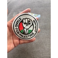 WD205 Stand For Palestin sticker cermin kereta bulat