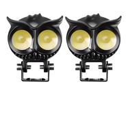 จัดส่งฟรี!!!1คู่ ซูเปอร์แฟลช ไฟตัดหมอก LED เลนส์สปอตไลท์ สองสี สีขาว สีเหลือง นกฮูก เสริม ไฟตัดหมอก ขายดี