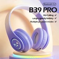 B39 Pro LED Light Foldable Bluetooth Headphones with Mic Stereo Headphone Wireless Headset With Mic