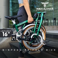 🇸🇬 TAKACHIA® TIIME Series C16" C20" Trifold Bike | SHIMANO 9-Speed | Lightweight Folding Bicycle