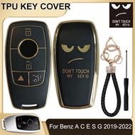 Black Car Key Protective Cover For Mercedes Benz A-Class EQC EQA EQB GLE Flip Remote Key Fob