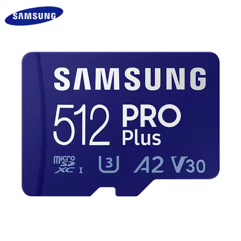 Samsung Pro Plus Memory Card 512GB 256GB 128GB U3 V30 A2 High Speed UHS-I Class 10 TF Card 64GB U1 A