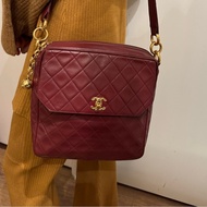 Chanel Vintage Brick Red Camera bag磚紅色真皮復古相機包