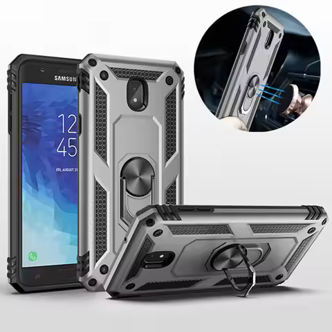 For Samsung Galaxy J3 J4 J6 Prime A8 A7 A6 A9 2018 Car Magnetic Ring Armor Phone Case For J7 J5 Pro 
