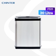 CHINTER ถังขยะเซ็นเซอร์ระบบสัมผัส และโมชั่นเซ็นเซอร์ 1220253050 ลิตร สี SILVER (เตะได้) 3ขนาดให้เลือ