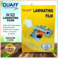 ✆ ▥ ☎ QUAFF LAMINATING FILM A4 (100 FILMS PER PACK) 125 MICRONS