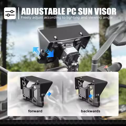 NICECNC For Garmin Zumo XT2 6" Aluminum Case Protector Adjustable Sun Visor Kit GPS Navigation Prote