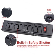 NEW PDU Power Strip With Overload Protector, 4 Ways Universal Outlet Sockets with Power LED Indicato