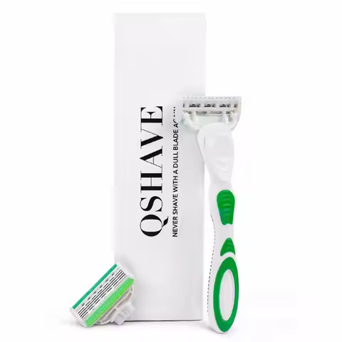 Beauty Qshave Green Lady Body Women bikini Shaving Razor birthday Valentine girl sister , 1pc Razor 