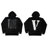 เสื้อสเวตเตอร์มีฮู้ดแบบหลวมๆ สำหรับคู่รัก Vlone สำหรับผู้ชายและผู้หญิง ทรงหลวมๆ สไตล์ฮิปฮอป ฤดูใบไม้