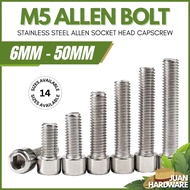 10PCS | M5 Stainless Steel Allen Bolt 5mm Thread Hex Socket Head Capscrew Bolt and Nut