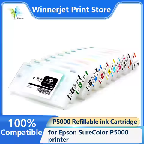 Winnerjet P5000 Refillable ink Cartridge With one use time chip for Epson SureColor P5000 printer