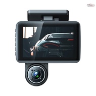 3 Cameras Dash Cam 4in Clear Car Rearview Mirror Car Video Recording Camcorder Wide Angle Car Camera Recorder Auto Safety Driving Recorder  MOTO-4.22