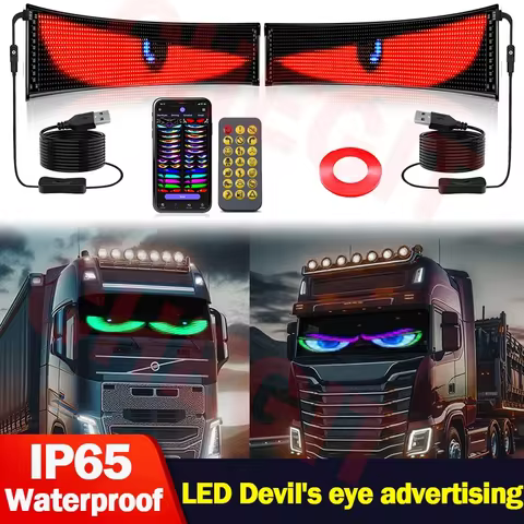 DIY Matrix Pixel Panel Led Display Truck Eye Car Animation Bluetooth App Control Decorative Screen F