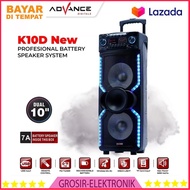 ADVANCE K10D N Speaker Meeting Portable Ukuran 10 inch x 2 - MIC 2 PCS