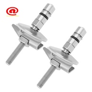 1 Pair Toilet Seat Fixing Hinge Set M6 X 71.5mm Stainless Steel Toilet Lid Hinge Fixing Bracket C010