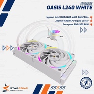 FPMAX OASIS L240 AIO CPU Liquid Cooler 240mm White