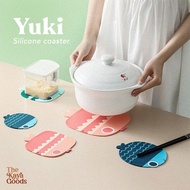 YUKI Cute Character Silicone CoasterYUKI/ Coaster Plate Glass Pot Silicone Material/Coaster Silicone