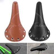NEXUS Retro Vintage Leather Bicycle Saddle Damping Classic Cycling Seat Cushion Pad Rivets Waterproo