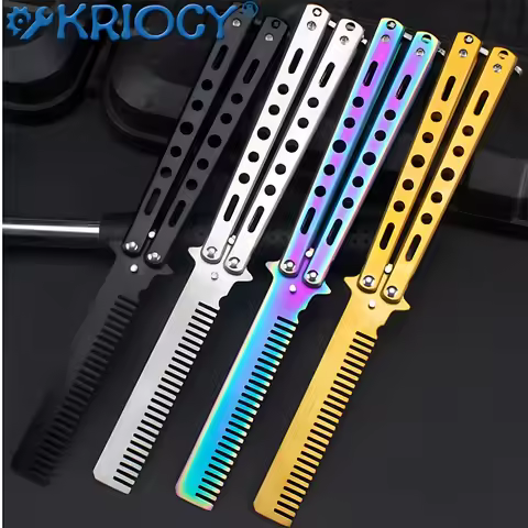 Portable Butterfly Training Knife Foldable CSGO Balisong Trainer Pocket Flail Knife Uncut Blade Butt