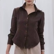 KEMEJA LUNA STRIPE STRIPE SHIRT SHIRT/ Wanita ELEGAN SHIRT/ PREMIUMWanita PREMIUM STRIPE/ SHIRT/ Wan