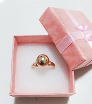 10k gold ring with 10mm balls design