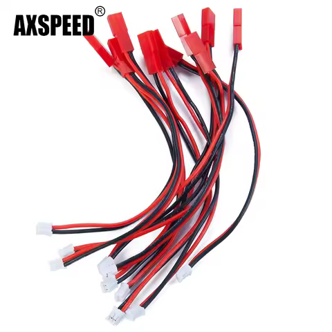 AXSPEED 6Pcs JST Female to PH 2.0-2P Male Micro Lipo Battery Adapter Cables Lines for Axial SCX24 1/