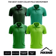 Polo Microfiber Plain Jersey Collar Tshirt | Jersi Tshirt Microfiber Kolar Kosong Hijau Epal Hijau G