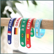 Qatar World Cup National Flag Bracelet Wristband Football Fan Souvenir Small Gift Germany France Eng