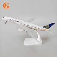 United Airlines Alloy Metal Boeing787 Airplane Model with Landing Gears B787 Aircraft Model