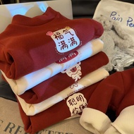 Recommended 90-150cm New Year Children's New Year's Clothing Girls Half High Collar Boys Bottoming S