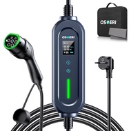 Osoeri EV Charger Type 2, 3.68KW Portable Electric Car Charger 6/8/10/13/16A Switchable Current with