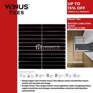 PROMO Mosaic Venus Pottery Long Striped Black / Mosaic Dapur