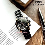 [Original] Balmer 7893G BRG-48 Chronograph Sapphire Man's Watch Black Stainless Steel | Official Warranty