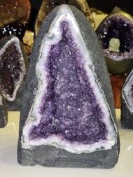 🔮超極品🔮天然烏拉圭小晶洞 桌面小紫晶洞/彩晶洞 烏拉圭紫彩晶洞 紫黃晶洞 綠幽靈晶洞 水晶簇帶洞（可放水晶手串消磁淨化）